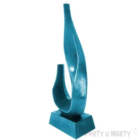 swieca plomien niebieski metalik candellana