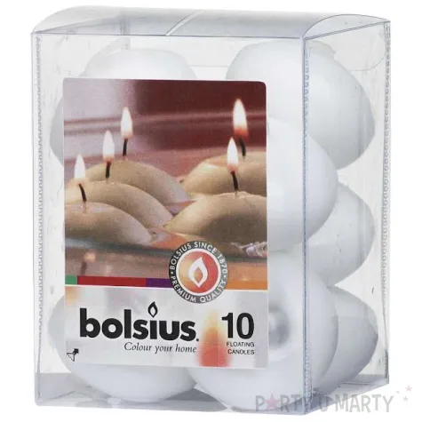 swieca plywajaca biala bolsius 30 45 mm 10 szt