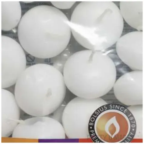 swieca plywajaca biala bolsius 30 45 mm 20 szt