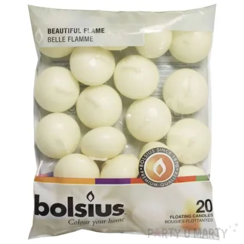 swieca plywajaca kremowa bolsius 30 45 mm 20 szt