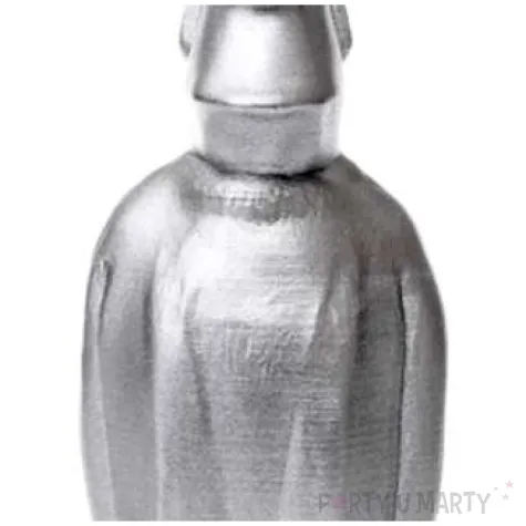 swieca posag moai srebrny metalik candellana