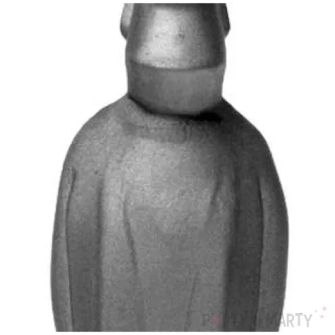 swieca posag moai stalowy metalik candellana