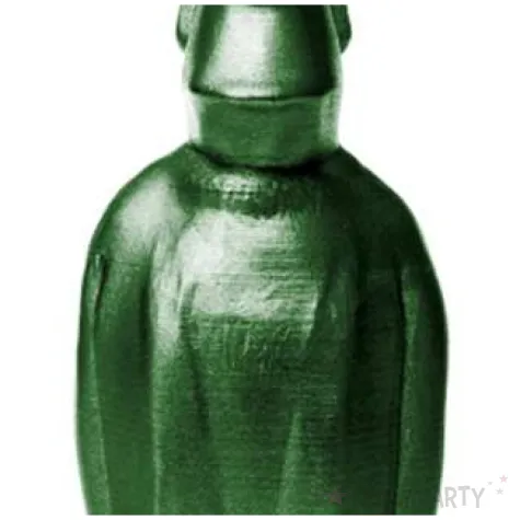 swieca posag moai zielony metalik candellana