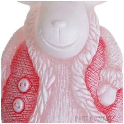 swieca renifer w sweterku czerwona bartek candles 125 mm