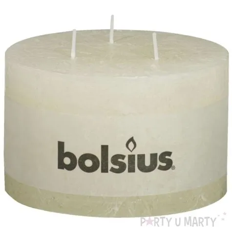 swieca rustic 3 knoty kremowa bolsius 90 140 mm