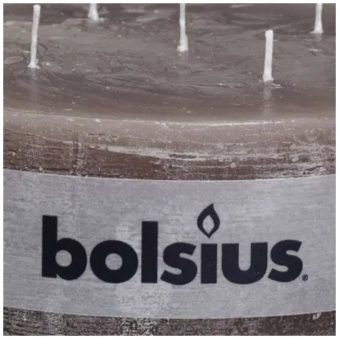 swieca rustic 5 knotow taupe bolsius 70 185 mm