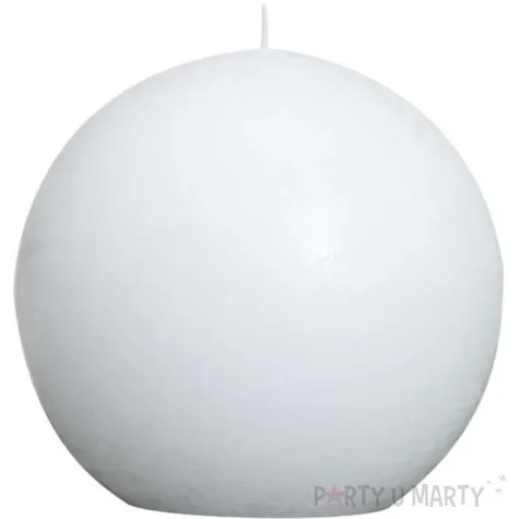 swieca rustic kula 145mm biala bolsius