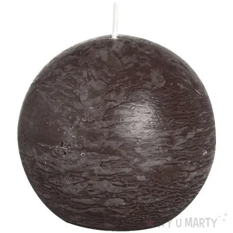 swieca rustic kula 80mm brazowa bolsius