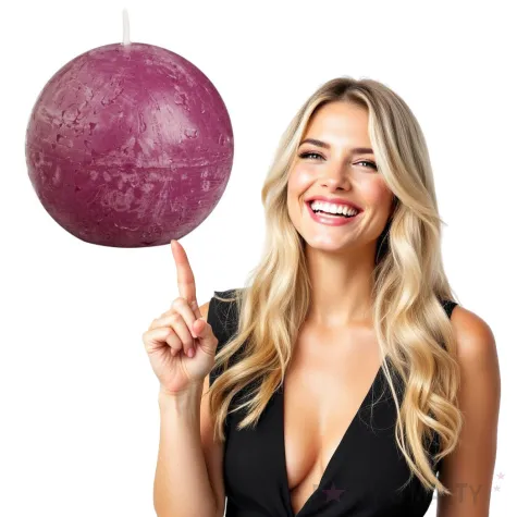 swieca rustic kula cyklamen bolsius 80 mm