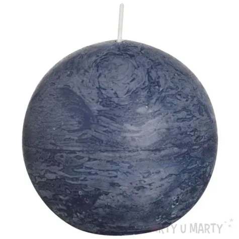 swieca rustic kula niebieska ciemna bolsius 80 mm