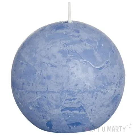 swieca rustic kula niebieska jeansowa bolsius 80 mm