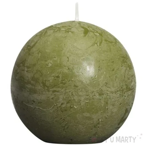 swieca rustic kula oliwkowa bolsius 80 mm