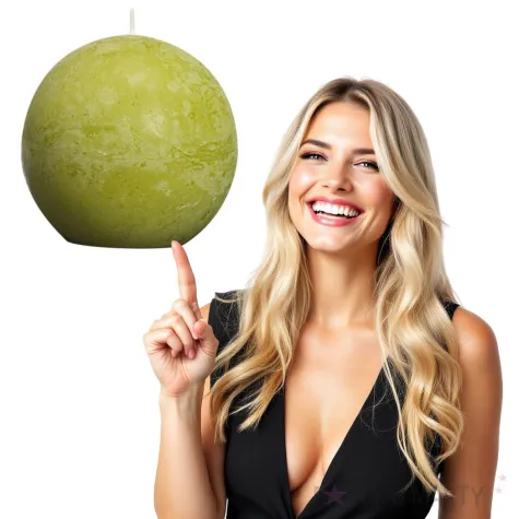 swieca rustic kula zielony trzcinowy bolsius 80 mm