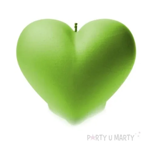 swieca serce limonka perlowa candellana