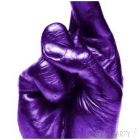 swieca skrzyzowane palce fioletowy metalik candellana