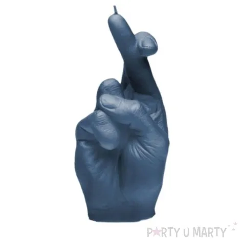 swieca skrzyzowane palce jeans perlowy candellana