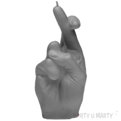 swieca skrzyzowane palce szary mat candellana