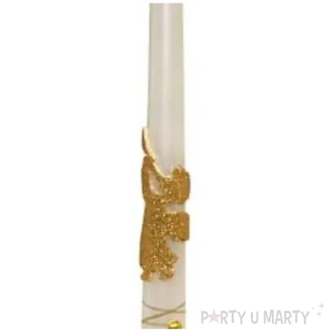 swieca stozkowa classic aniol rafael perlowa adpal 29 cm