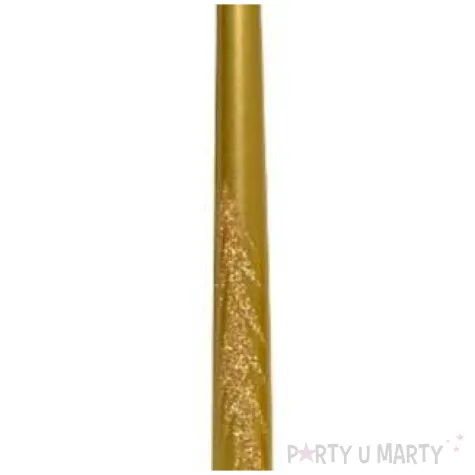 swieca stozkowa classic galazki swierku zlota adpal 29 cm