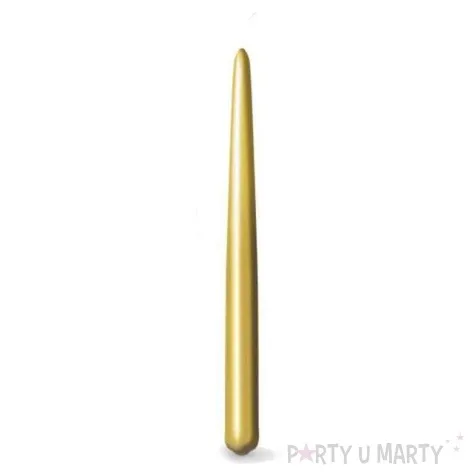 swieca stozkowa classic metallic zlota paw 24 cm