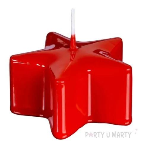 swieca swiateczna gwiazda czerwona bolsius 40 mm