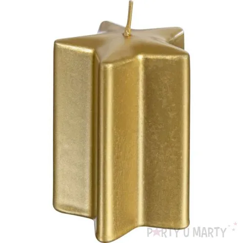 swieca swiateczna gwiazda zlota bolsius 10 cm