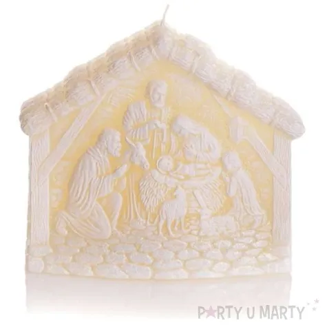 swieca szopka bozonarodzeniowa ecru bartek candles 115 130 mm