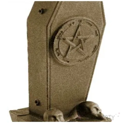 swieca trumna z pentagramem mosiadz perla candellana