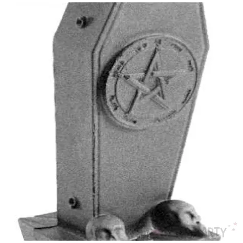 swieca trumna z pentagramem stalowa perla candellana