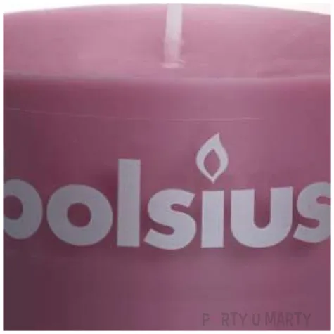 swieca w szkle classic rozowy blady bolsius 80 92 mm