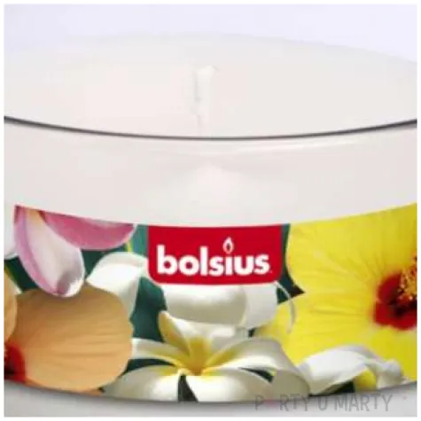 swieca w szkle outdoor biala bolsius 62 106 mm