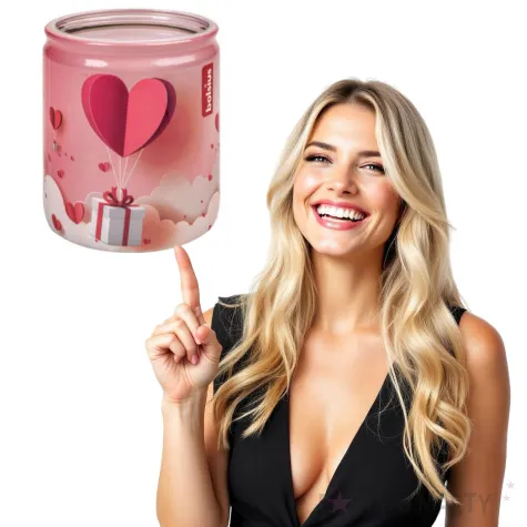 swieca w szkle serce z wanilii roz bolsius 82 mm