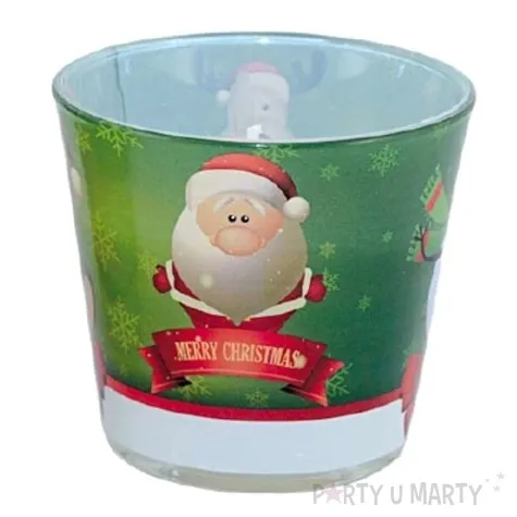 swieca w szkle we wish you a merry christmas adpal 80 90 mm