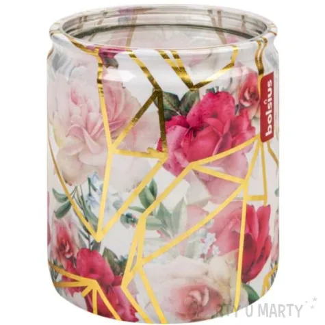 swieca w szkle zimowy ogrod roz bolsius 82 mm