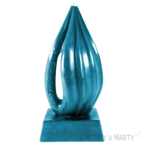 swieca wagina niebieski metalik candellana