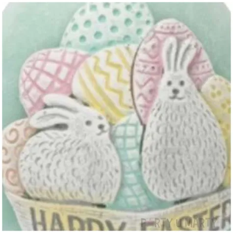 swieca wielkanoc happy easter niebieski tiffany bartek candles 70 100 mm