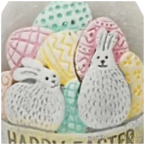 swieca wielkanoc happy easter szara bartek candles 45 60 mm