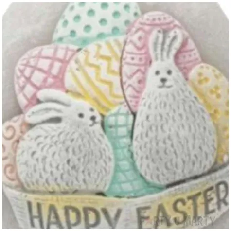 swieca wielkanoc happy easter szara bartek candles 70 100 mm