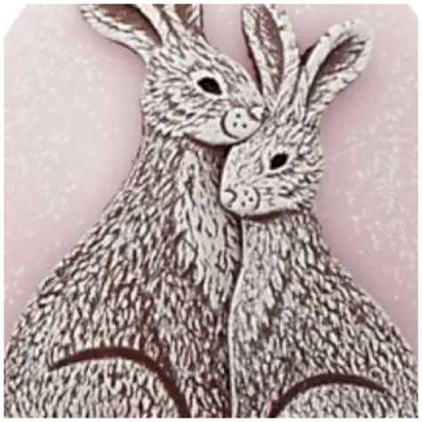 swieca wielkanoc jajko z zajaczkami rozowa bartek candles 100 mm