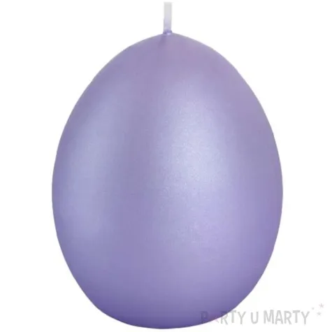 swieca wielkanoc matowe jajko fioletowy bartek candles 100 mm
