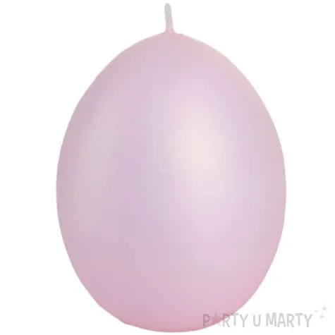 swieca wielkanoc matowe jajko rozowy bartek candles 100 mm