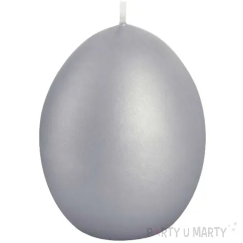 swieca wielkanoc matowe jajko szary bartek candles 100 mm