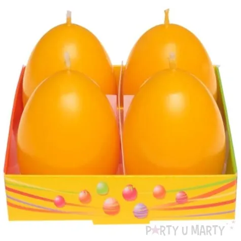 swieca wielkanoc pastelowe jajko zolta bartek candles 60 mm 4 szt