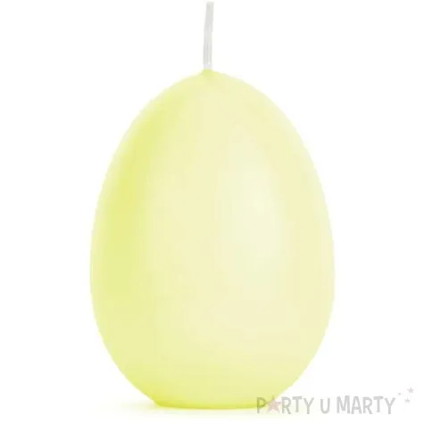 swieca wielkanoc pastelowe jajko zolty jasny partydeco 100 mm