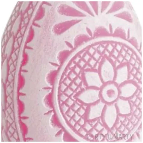 swieca wielkanoc pisanka azurowa rozowa bartek candles 75 mm