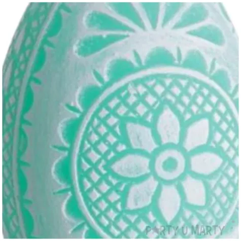 swieca wielkanoc pisanka azurowa turkusowa bartek candles 75 mm