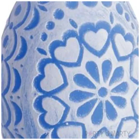 swieca wielkanoc pisanka azurowe serca niebieska bartek candles 75 mm