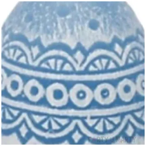 swieca wielkanoc pisanka koronkowa niebieska bartek candles 50 mm