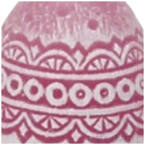 swieca wielkanoc pisanka koronkowa rozowa bartek candles 50 mm