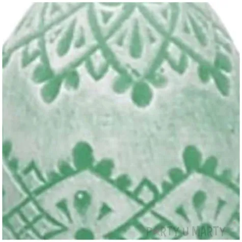 swieca wielkanoc pisanka koronkowe romby zielona bartek candles 50 mm